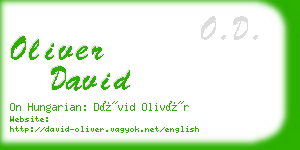 oliver david business card